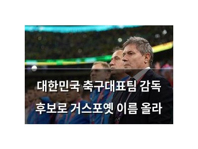 대한민국 축구대표팀 감독 후보로 거스포옛 이름 올라