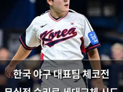 한국 야구 대표팀 체코전 무실점 승리로 세대교체 시도 성공?