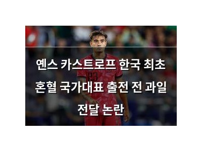 옌스 카스트로프 한국 최초 혼혈 국가대표 출전 전 과일 전달 논란