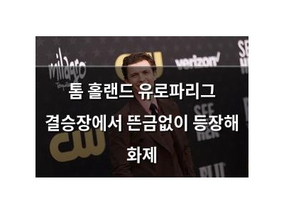 톰 홀랜드 유로파리그 결승장에서 뜬금없이 등장해 화제