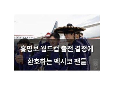 홍명보 월드컵 출전 결정에 환호하는 멕시코 팬들