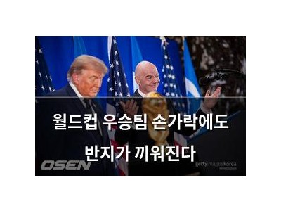 월드컵 우승팀 손가락에도 반지가 끼워진다