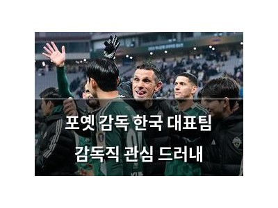 포옛 감독 한국 대표팀 감독직 관심 드러내