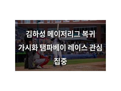김하성 메이저리그 복귀 가시화 탬파베이 레이스 관심 집중