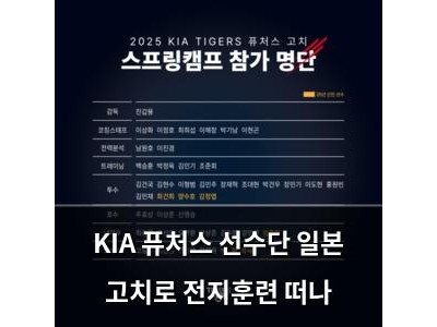 KIA 퓨처스 선수단 일본 고치로 전지훈련 떠나