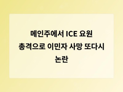 이민자 총격 사건으로 ICE 보디캠 의무화 논의 다시 부상