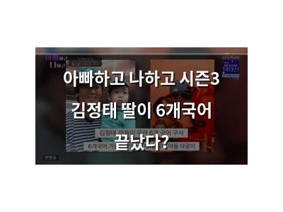 아빠하고 나하고 시즌3 김정태 딸이 6개국어 끝났다?