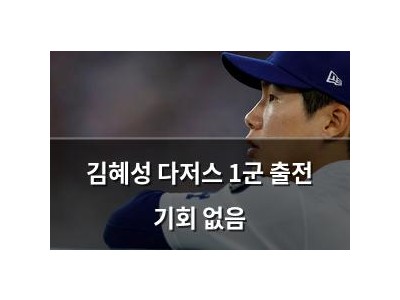 김혜성 다저스 1군 출전 기회 없음