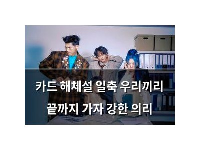 카드 해체설 일축 우리끼리 끝까지 가자 강한 의리