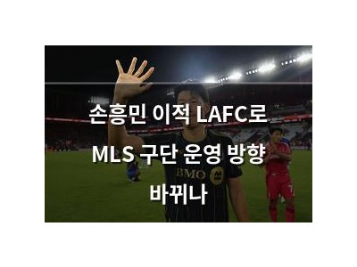 손흥민 이적 LAFC로 MLS 구단 운영 방향 바뀌나