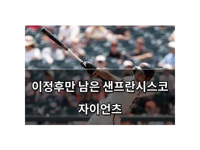 이정후만 남은 샌프란시스코 자이언츠