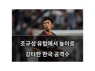조규성 유럽에서 높이로 강타한 한국 공격수